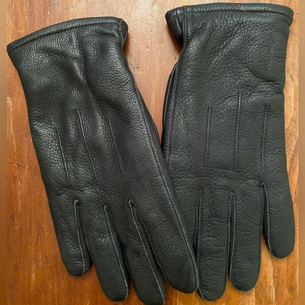 LL Bean Deerskin Leather Gloves, rabbit fur lined.